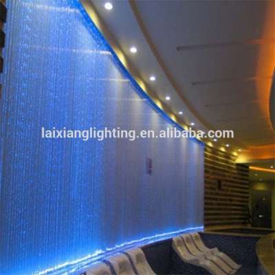 PMMA side sparkle fiber optic light cables waterfall fiber optic curtain lighting