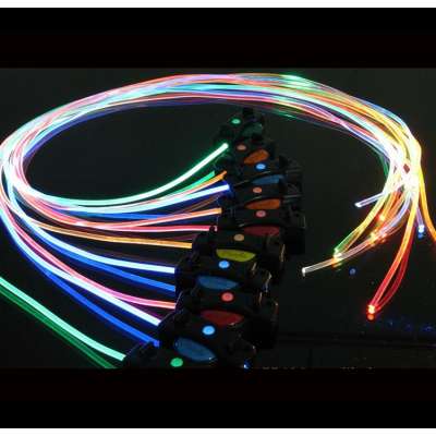 Underwater outdoor solid core lighting plastic fiber optic side glow cable 3.0mm 4.0mm 5.0mm size