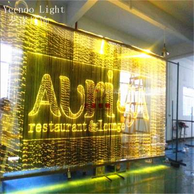 Modern wedding decoration waterfall curtain led fiber optic party lights