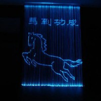 Modern New Product LED waterfall curtain fiber optic lights for restaurants decoration pendant lighting