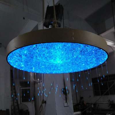 Multicolor change fabric net diameter 1m fiber chandelier