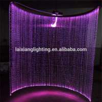 Custom side end glow sparkle waterfall fiber optic curtain light