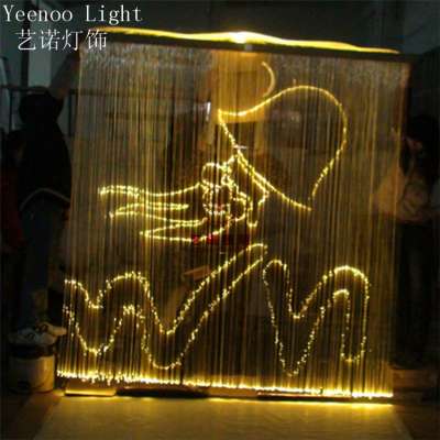 Art Crystal Chandeliers Fiber Optic Window Curtain Decorative Light